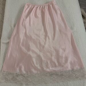 Christian Dior Vintage Lace Trim Slip Pink